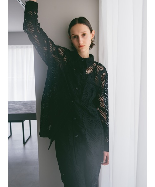 シャツ/ブラウス(長袖/七分) sahara Lace Over Shirt sahara（サハラ）の「Lace Over Shirt（シャツ/ブラウス）」 - WEAR