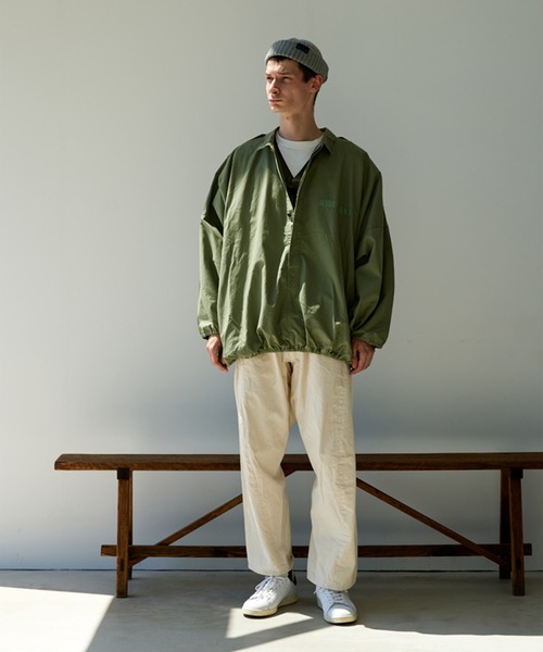 【Size M】SMOCK COTTON WEATHER 2020【Olive】 washed-cotton-drill-garden-