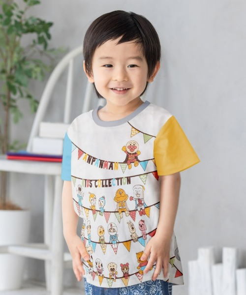 ANPANMAN KIDS COLLECTION tシャツ みんなでお座り柄Tシャツ