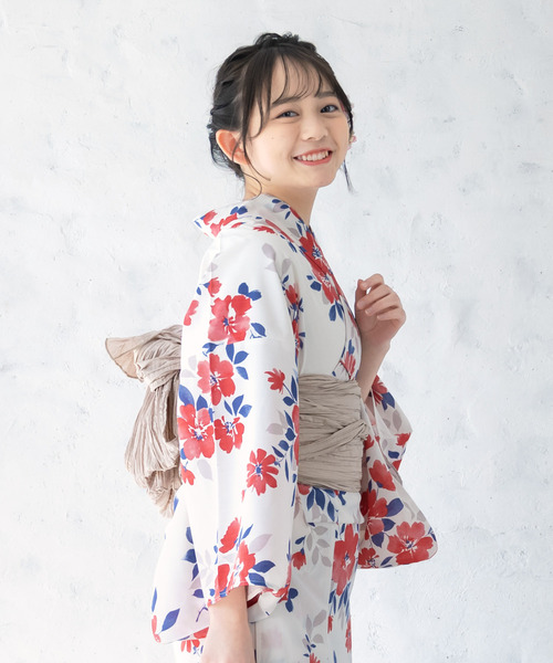 SOUBIEN 夏を彩るレディース浴衣2点セット （浴衣＋帯） 夏を彩るレディース浴衣2点セット （浴衣＋帯）（浴衣