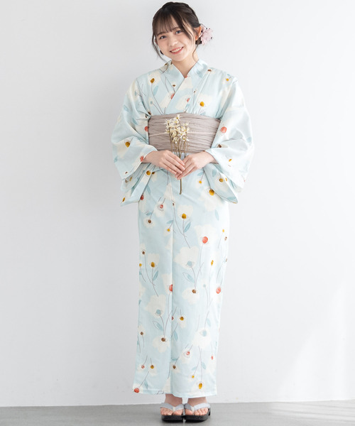 SOUBIEN 夏を彩るレディース浴衣2点セット （浴衣＋帯） SOUBIEN 浴衣 夏を彩るレディース浴衣2点セット （浴衣＋帯