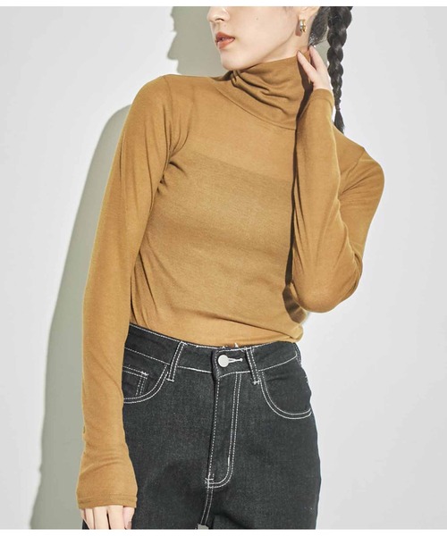 ANAP（アナップ） tシャツ バックアウトシームシアータートルネック