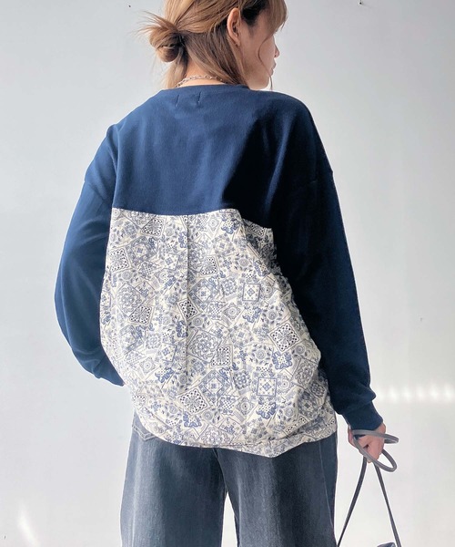 AS KNOW AS（アズノゥアズ） tシャツ ワッフル切替えプルオーバー
