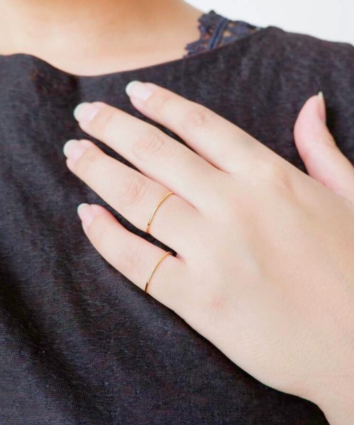 14K ゴールド シンプルリング レディース 指輪 CERCA 指輪 リング SARINOHANA/シンプルゴールドリング/14金ゴールド