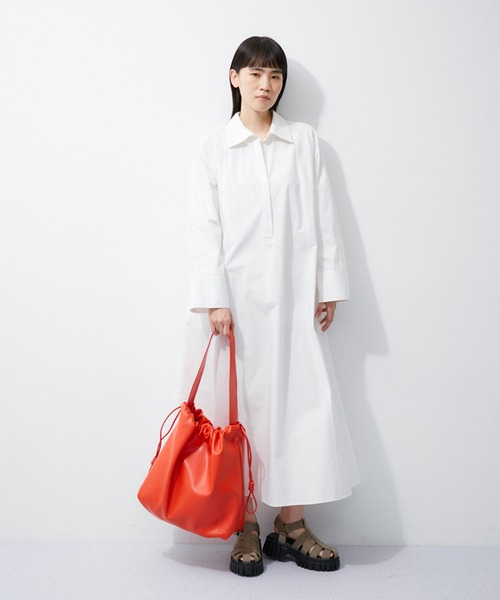 ADAM ET ROPE'（アダムエロペ） シャツワンピース テントラインシャツ