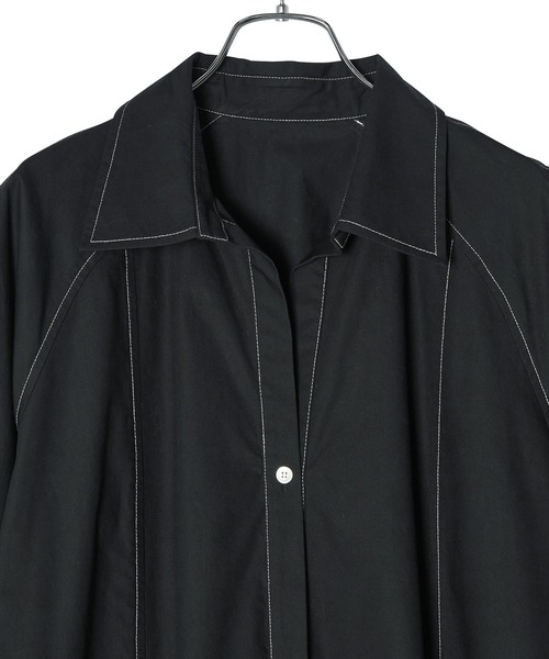 ADAM ET ROPE'（アダムエロペ） シャツワンピース テントラインシャツ