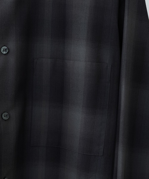 WYM LIDNM シャツ OMBRE CHECK LOOSE SHIRT メンズ : ZOZOTOWN