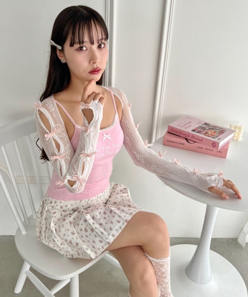 Loueme アームカバー メニーリボンボレロアームカバー レディース