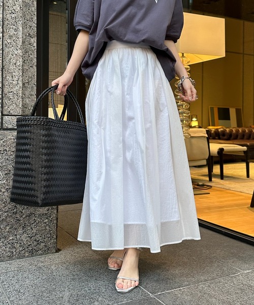 DouDou（ドゥドゥ） スカート 「WEB限定」シアーオーガンジースカート