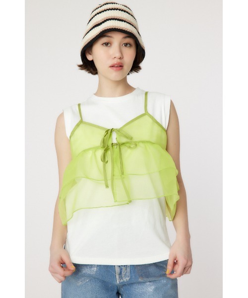 キャミソール かつぎ MULTI WAYシアーキャミソール×タンクSET レディース