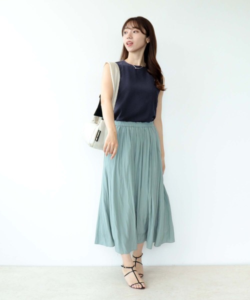 Jines ブラウス シャツ ノースリーブシンプルブラウス