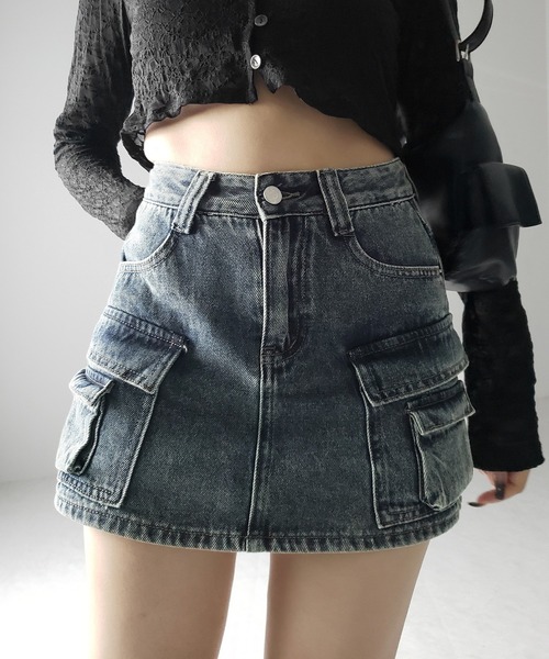 me+em select（ミームセレクト） デニムスカート 「 3size ／ 2color