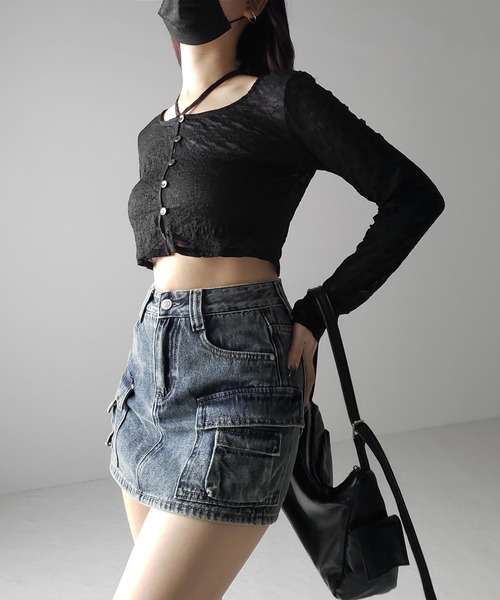 me+em select（ミームセレクト） デニムスカート 「 3size ／ 2color