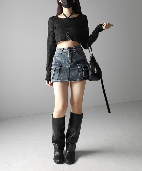 me+em select（ミームセレクト） デニムスカート 「 3size ／ 2color