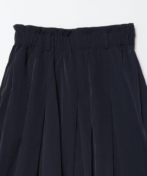 LANVIN en Bleu スカート ワッシャータフタプリーツフレア LANVIN en Bleu スカート ワッシャータフタプリーツフレア