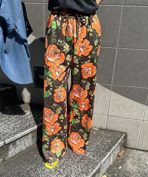 mi via loca パンツ アソート柄イージーパンツ レディース
