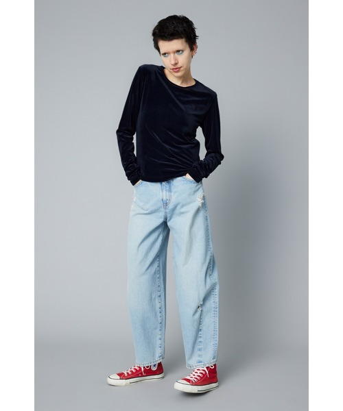 HeRIN.CYE tシャツ Velor cut tops ベロアカットトップス