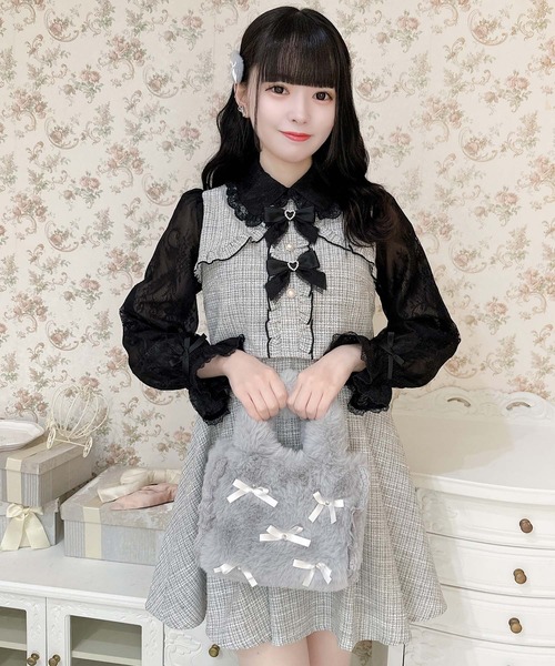 ROJITA ハンドバッグ リボン付ふわふわファーバック : ZOZOTOWN