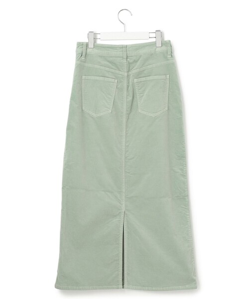 スカート 「洗える」23区DENIM ベルベットストレッチ Aライン