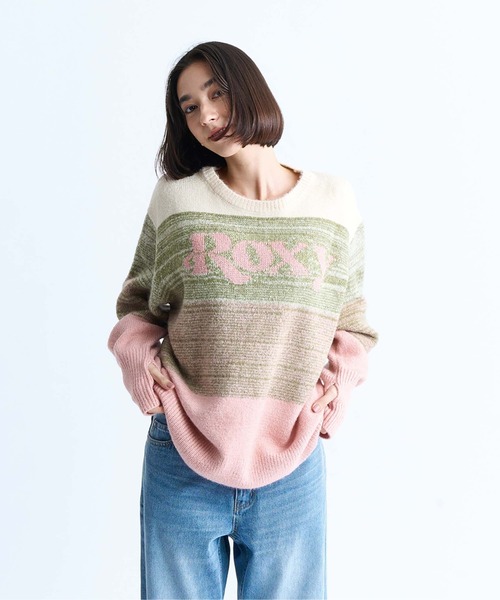 ニット セーター WISH UPON THE STAR/ロキシーグラデーションワンポイントロゴニット レディース ROXY ニット セーター WISH UPON THE STAR/ロキシー