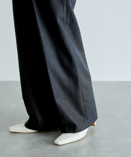 ADAM ET ROPE'（アダムエロペ） オールインワン フラノシャツカラーZIP