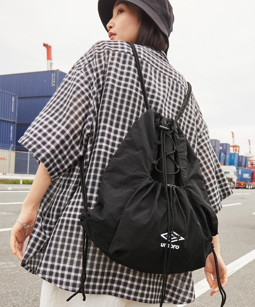 UMBRO■DUAL  SD ■送料込 UMBRO/アンブロ 別注 ロゴ刺繍 2WAY ナイロン ドローコード
