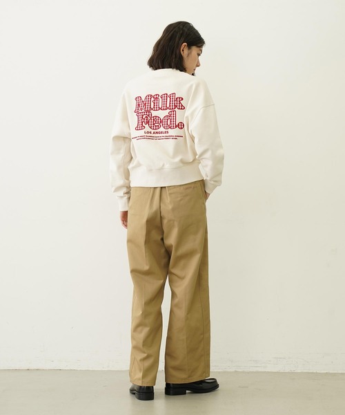 スウェット ミルクフェド MILKFED GINGHAM LOGO SHORT SWEAT TOP レディース トレーナー 白 MILKFED. スウェット ミルクフェド MILKFED GINGHAM LOGO SHORT