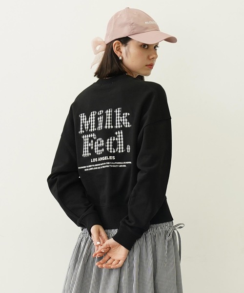 ミルクフェドスウェット☆ボーダースカート MILKFED.（ミルクフェド） スカート GINGHAM CHECK VOLUME SKIRT
