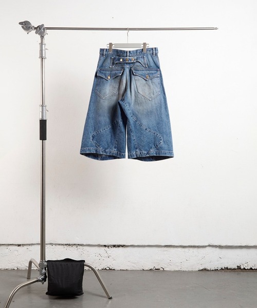NVRFRGT（ネヴァーフォーゲット） ジーンズ 3D TWISTED JORTS メンズ