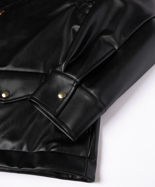CULLNI 革ジャン ライダース Faux Leather Removable Sleeves