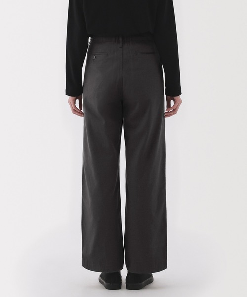 無印良品 パンツ 婦人 ムラ糸 チノタックワイドパンツ