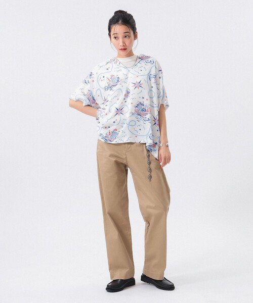 ✨美品✨SUN SURF BEAMS BOY 別注 セーラーシャツ レーヨン BEAMS BOY ブラウス シャツ 「別注」SUN SURF / セーラー