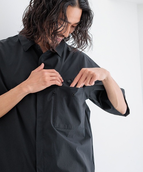 HEREIAM シャツ 半袖 「HEREIAM MEN」花粉も雨もこれで解決！撥水