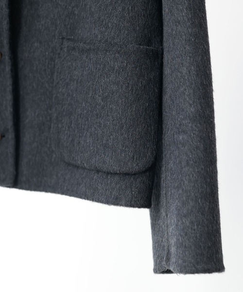 「SAISON DE PAPILLON」 ノーカラージャケット M チャコール レディース_画像3