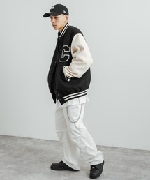 「Rocky Monroe」 「Beno」スタジャン LL ロイヤルブルー メンズの画像4