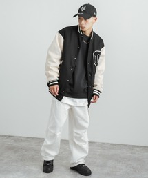 「Rocky Monroe」 「Beno」スタジャン LL ロイヤルブルー メンズの画像5