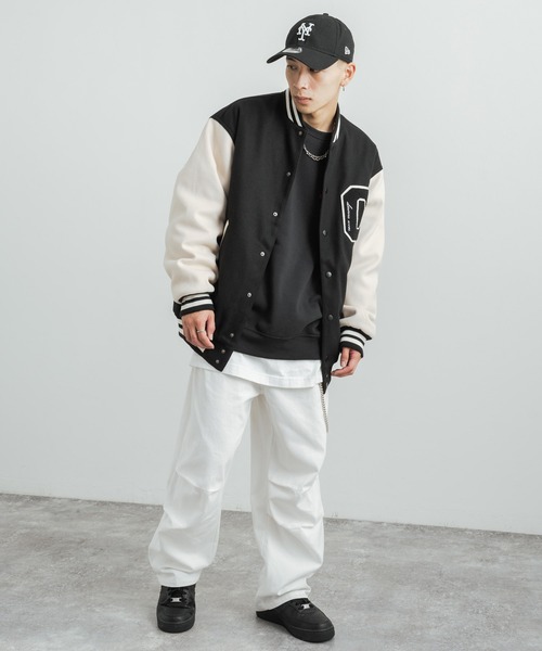 「Rocky Monroe」 「Beno」スタジャン LL ロイヤルブルー メンズの画像5