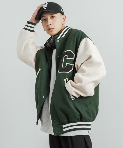 「Rocky Monroe」 「Beno」スタジャン LL ロイヤルブルー メンズの画像6