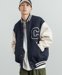 「Rocky Monroe」 「Beno」スタジャン LL ロイヤルブルー メンズの画像9