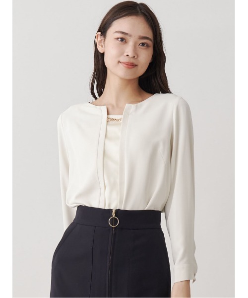 新品未使用タグ付き！TONAL ブラウス　定価17600円 TONAL ブラウス シャツ デニムライクギャザーフレンチブラウス