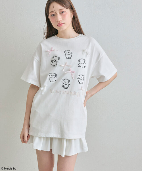 miffy⭐︎mama TWICE Tシャツ セール】miffy ribbon Big T（Tシャツ/カットソー）｜OLIVE des