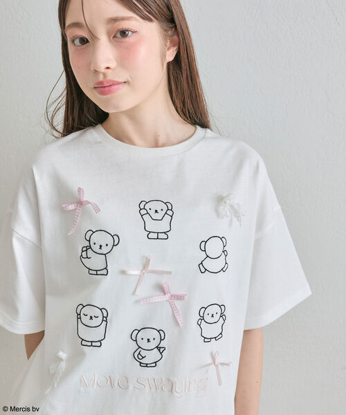 OLIVE des tシャツ miffy ribbon Big T レディース : ZOZOTOWN