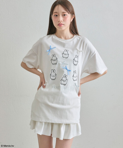 OLIVE des tシャツ miffy ribbon Big T レディース : ZOZOTOWN