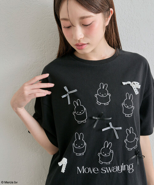OLIVE des tシャツ miffy ribbon Big T レディース : ZOZOTOWN