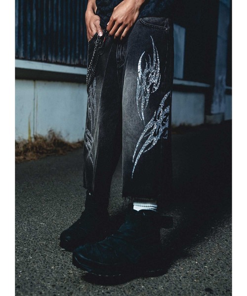 SUPPLIER ジーンズ デニムショーツ｜Tribal Rhinestone Denim