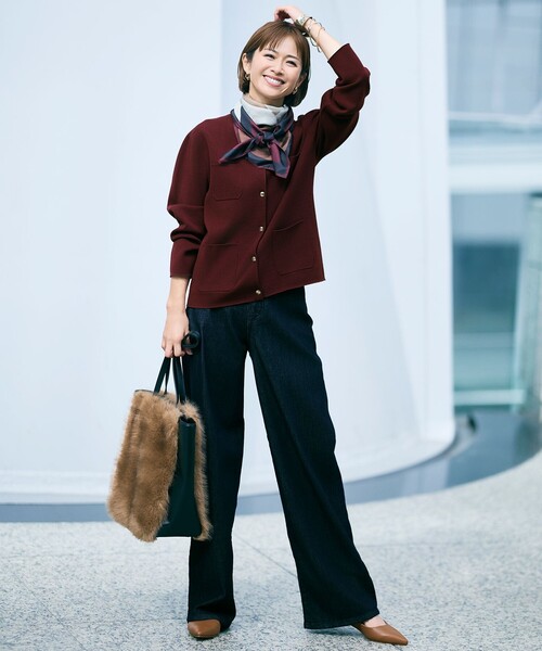 ジーンズ デニム デニムパンツ ウスカルデニムワイドストレート パンツ レディース_6