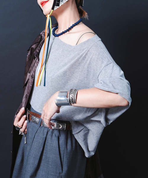 ニット セーター “O”COTTON NAYLON T-SHIRT：ニット レディース