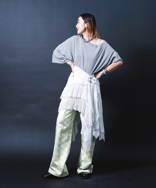 ニット セーター “O”COTTON NAYLON T-SHIRT：ニット レディース