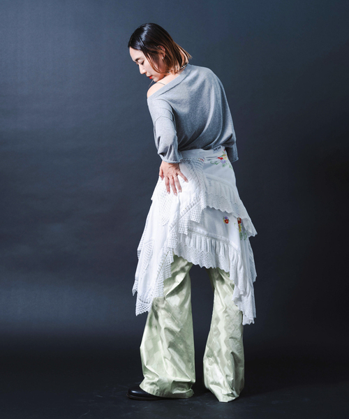 ニット セーター “O”COTTON NAYLON T-SHIRT：ニット レディース