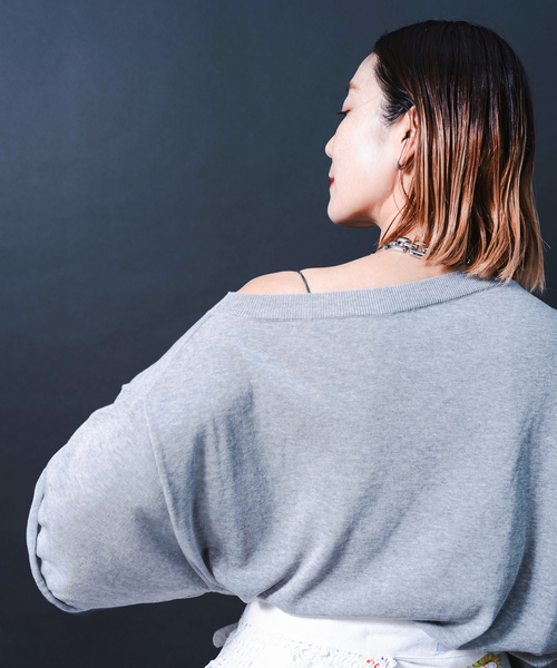 ニット セーター “O”COTTON NAYLON T-SHIRT：ニット レディース